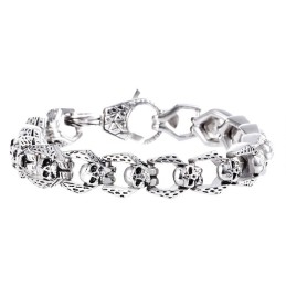 Pulsera De Titanio Con Diseño De Calavera Y Viento Retro Para Hombre, Estilo Hip Hop Y Rock.