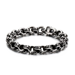 Pulsera De Calavera De Titanio, Elegante Pulsera De Motociclista Fantasma, Joyería De Titanio