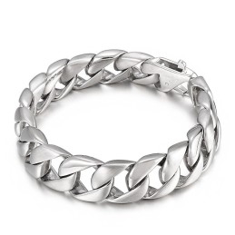 Pulsera De Titanio Negro Para Hombre, Cadena Para Hombre