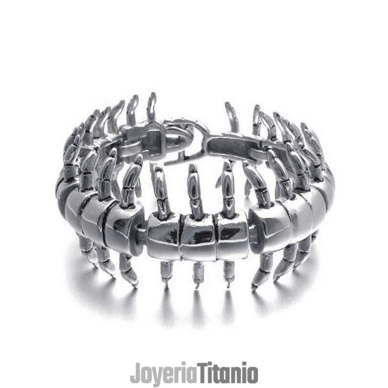 Pulsera De Titanio Para Hombre Con Diseño De Ciempiés Del Zoológico Pulsera De Titanio Para Hombre Con Diseño De Ciempiés Del Zoológico