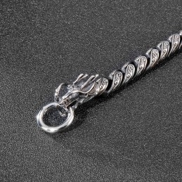 Pulsera De Titanio Retro Con Doble Toque Para Hombre