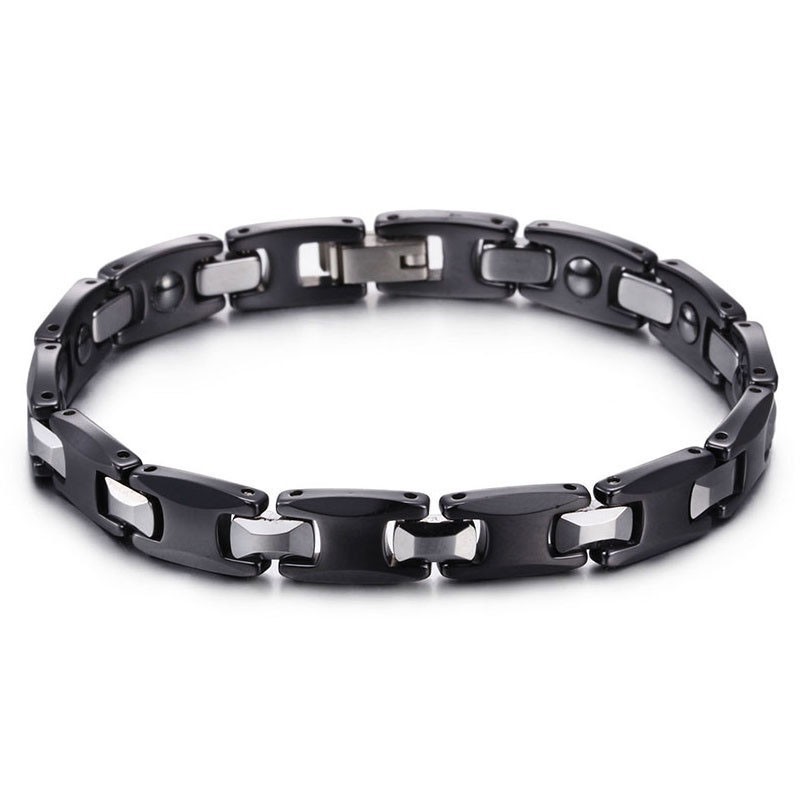 Exquisitas Pulseras De Titanio Negro Para Pareja Exquisitas Pulseras De Titanio Negro Para Pareja