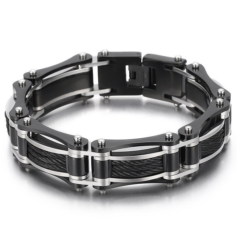 Pulsera De Titanio Con Diseño De Cuerda De Cáñamo Y Alambre De Acero Para Hombre, Con Un Ambiente Sencillo.