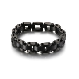 Pulsera De Titanio Con Textura Pesada Para Hombre