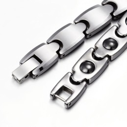 Pulsera De Acero De Tungsteno Con Imán Para Hombre. Suministro De Pulseras Para Hombre.