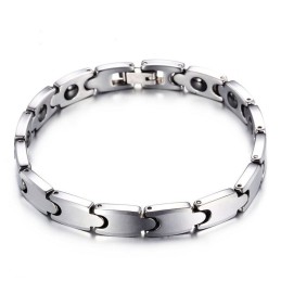 Pulsera De Acero De Tungsteno Con Imán Para Hombre. Suministro De Pulseras Para Hombre.
