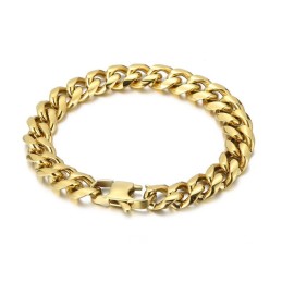 Pulsera De Titanio Encriptado Con Baño De Moda Para Hombre