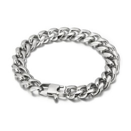 Pulsera De Titanio Encriptado Con Baño De Moda Para Hombre
