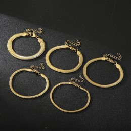 Pulseras De Titanio Con Cadena De Hueso De Serpiente Para Hombre Y Mujer.