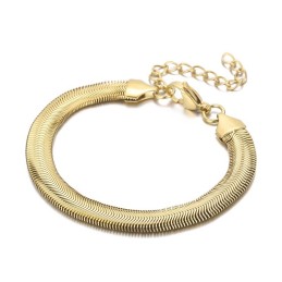 Pulseras De Titanio Con Cadena De Hueso De Serpiente Para Hombre Y Mujer.