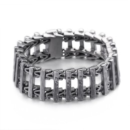 Pulsera De Titanio Con Quilla Retro Chic Para Hombre