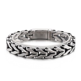Pulsera De Titanio Vintage Con Diseño De Hueso De Dragón Para Hombre