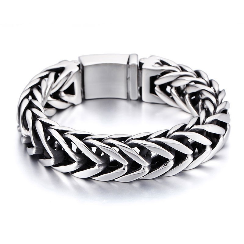 Pulsera De Titanio Grueso De Doble Capa En Forma De V Para Hombre