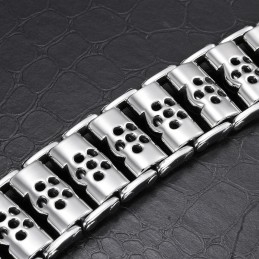 Pulsera De Titanio Con Calavera De Estilo Chic Para Hombre