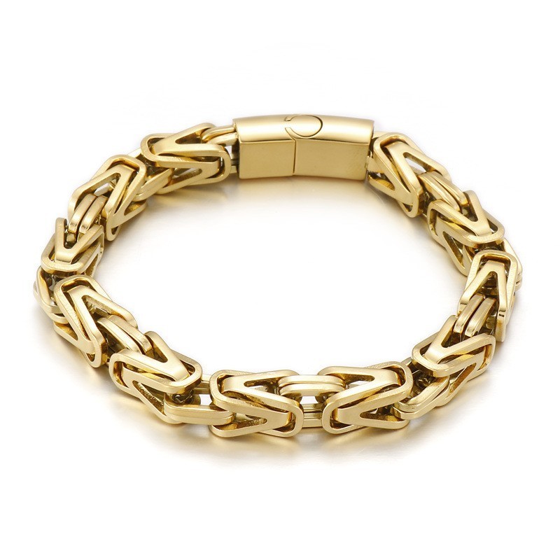 Pulsera De Titanio Con Forma De V De Estilo Hip Hop Y Rock Para Hombre