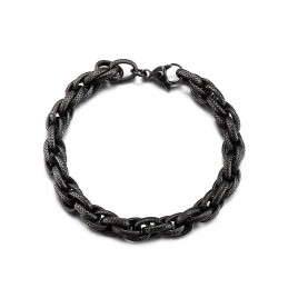Pulsera De Titanio Con Cadena Gruesa De Estilo Hip Hop Con Diseño De Puntos Negros Retro Para Hombre