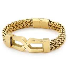 Pulsera De Titanio Para Hombre Con Gafas De Hip Hop Estilo Hipster