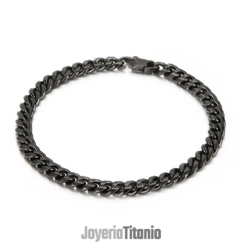Collar Pulsera Cuba De Titanio Para Hombre Con Estilo Moderno