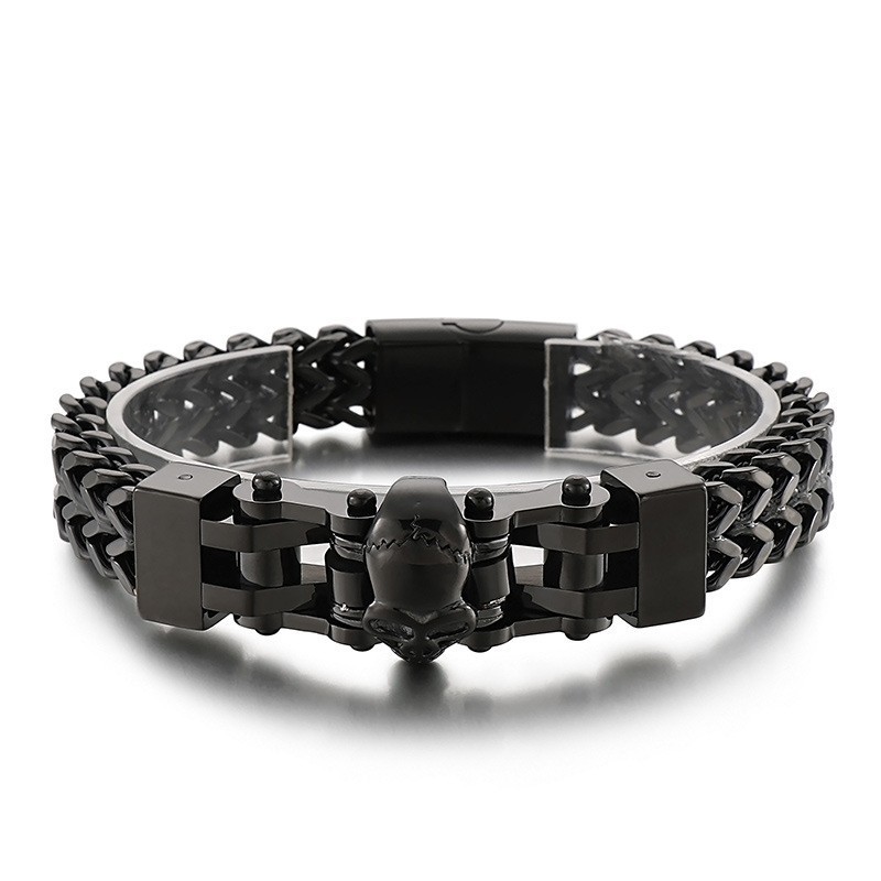 Pulsera De Titanio Con Calavera De Hip Hop Para Hombre Pulsera De Titanio Con Calavera De Hip Hop Para Hombre