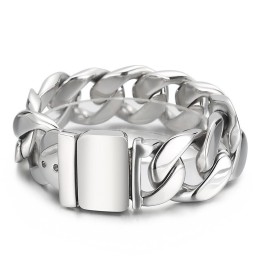 Pulsera De Titanio Negro De Moda Para Hombre