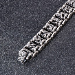 Pulsera De Titanio Con Cadena De Bicicleta De Dragón Retro Para Hombre
