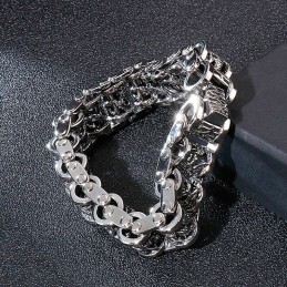Pulsera De Titanio Con Cadena De Bicicleta De Dragón Retro Para Hombre
