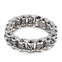 Pulsera De Titanio Con Cadena De Bicicleta De Dragón Retro Para Hombre