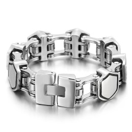 Pulsera De Titanio Con Diseño Geométrico Moderno Para Hombre