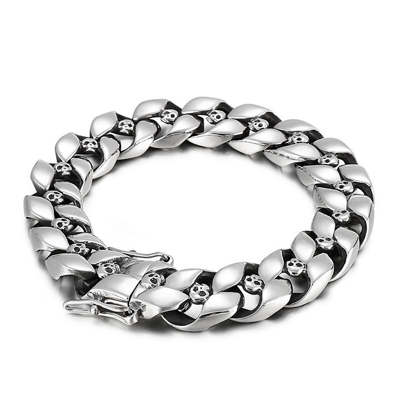 Pulsera De Calavera De Titanio Para Hombre De Estilo Hip Hop Pulsera De Calavera De Titanio Para Hombre De Estilo Hip Hop