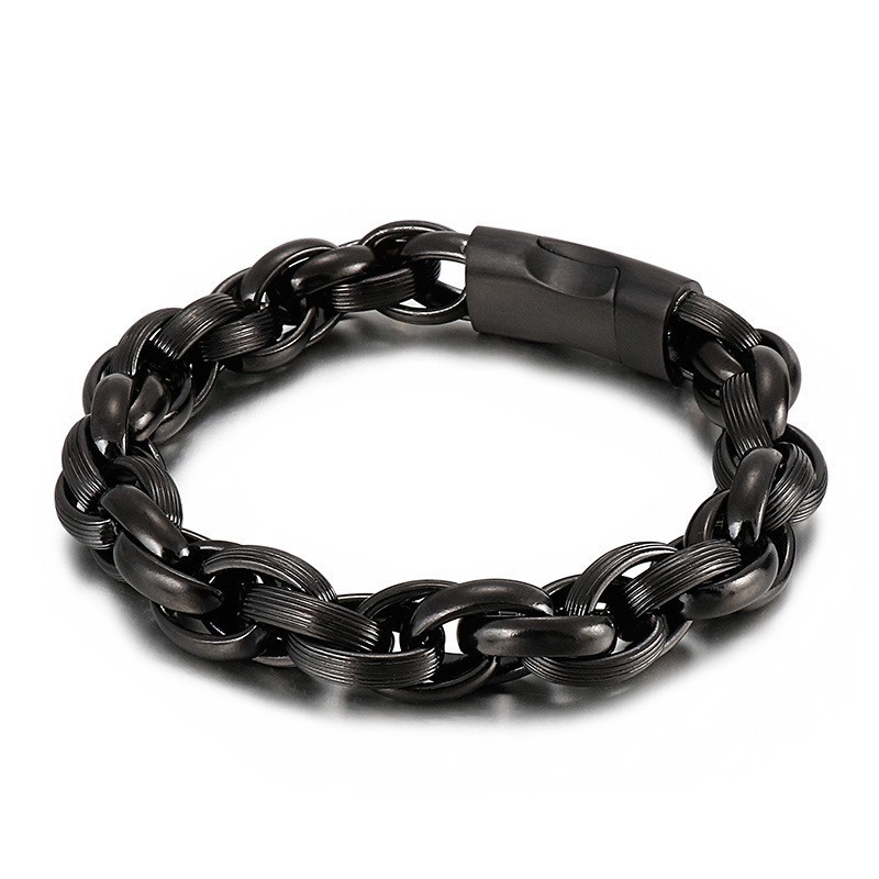 Pulsera De Cadena De Titanio Con Doble Anillo De Vacío Simple Y Junta Tórica