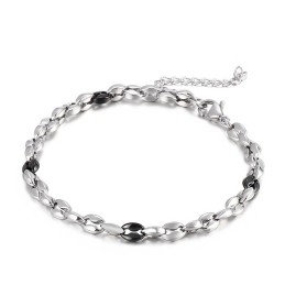 Collar De Titanio Para Hombre Con Cadena De Extensión.