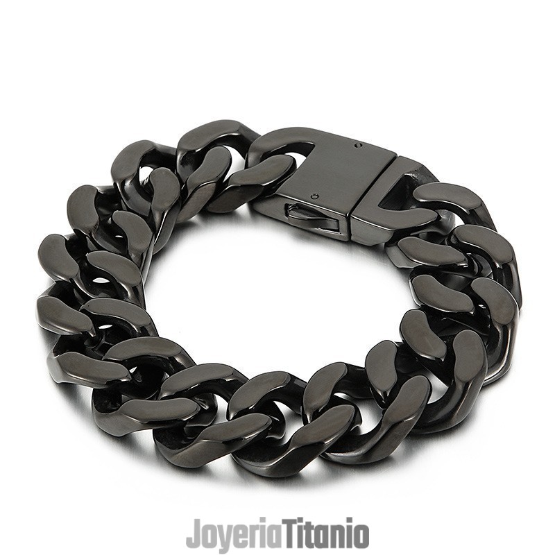 Pulsera De Titanio Negro Joyería De Titanio De Moda Pulsera De Titanio Negro Joyería De Titanio De Moda