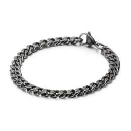 Pulsera De Titanio Vintage Con Diseño Plano Y Accesorios Para Hombre.