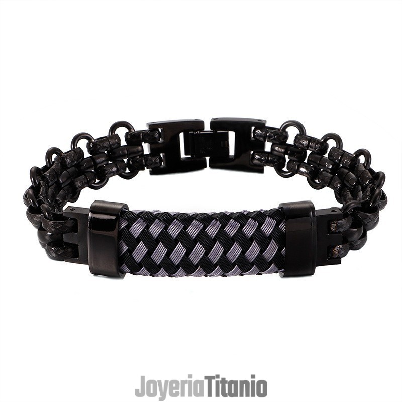 Pulsera De Titanio Vintage Popular Para Hombre Con Símbolo Doblado Pulsera De Titanio Vintage Popular Para Hombre Con Símbolo Doblado