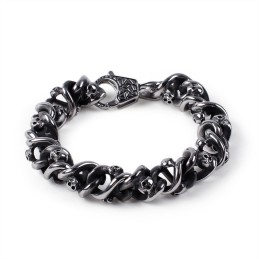 Pulsera De Calavera De Titanio Moderna Y Elegante Para Hombre