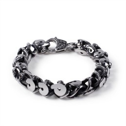 Pulsera De Calavera De Titanio Moderna Y Elegante Para Hombre