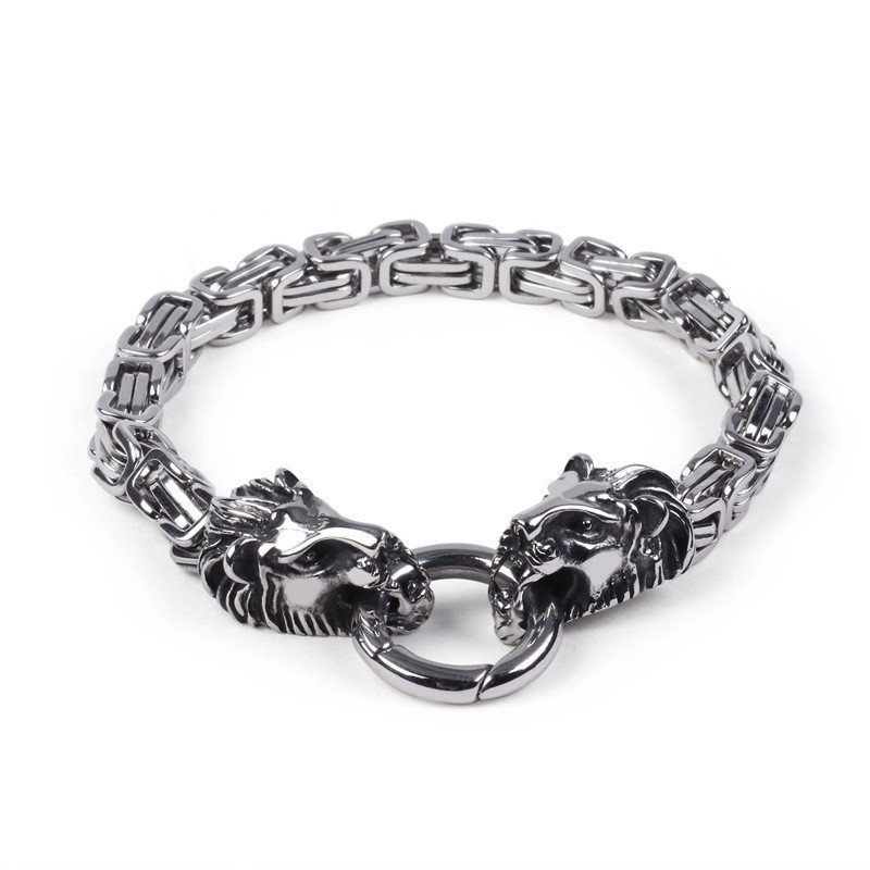 Pulseras De León De Cadena Imperial Para Hombre De Cross Border Pulseras De León De Cadena Imperial Para Hombre De Cross Border