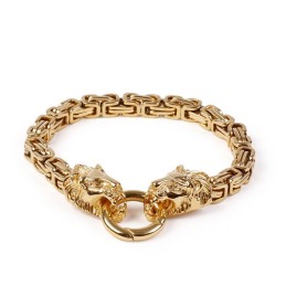 Pulsera De León Con Cadena Imperial Para Hombre De Cross Border