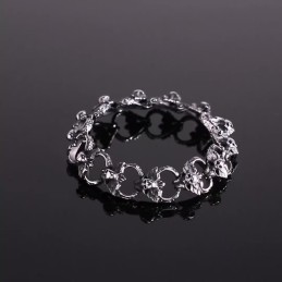 Pulsera De Calavera Plana De Titanio