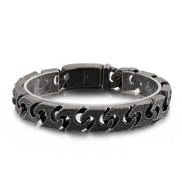 Pulsera De Titanio Vintage Con Diseño Geométrico Chic Para Hombre