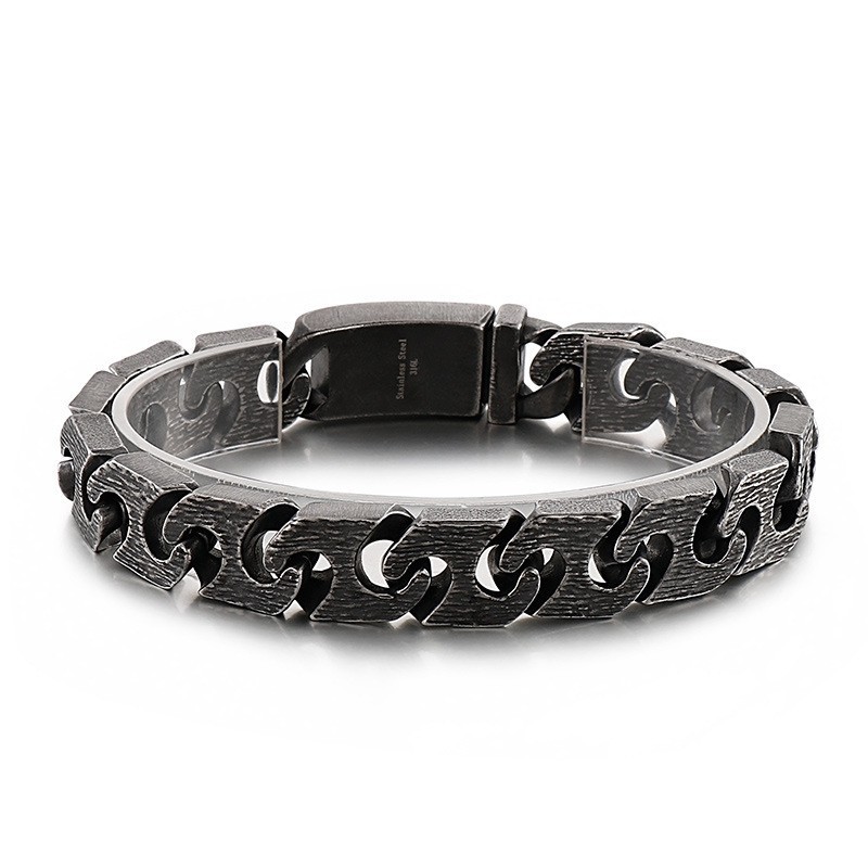 Pulsera De Titanio Vintage Con Diseño Geométrico Chic Para Hombre Pulsera De Titanio Vintage Con Diseño Geométrico Chic Para Hombre