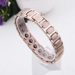 Pulsera De Titanio Con Imán Electrochapado De Moda Para Hombre