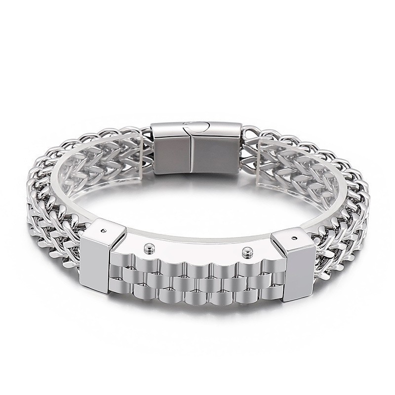 Pulsera De Titanio Para Hombre Estilo Hip-Hop