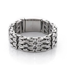 Pulsera De Titanio Hueca En Forma De V Para Hombre