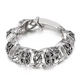 Pulsera De Titanio Con Calavera Genial Para Hombre