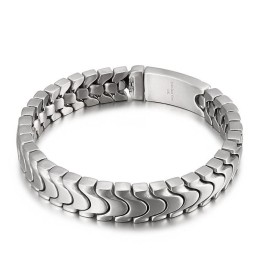 Pulsera De Titanio De Moda Para Hombre Con Superficie De Arena