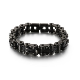 Pulsera De Titanio Tide Para Hombre, Estilo Rockero
