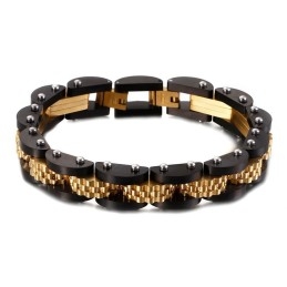 Pulsera De Cadena De Bicicleta De Titanio Para Hombre Con Correa
