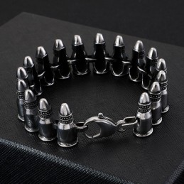 Pulseras De Balas Para Hombre Con Accesorios De Rock Gótico Chic