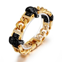 Pulsera De Calavera, Pulsera De Hip Hop, Baile Callejero, Joyería Masculina De Titanio.